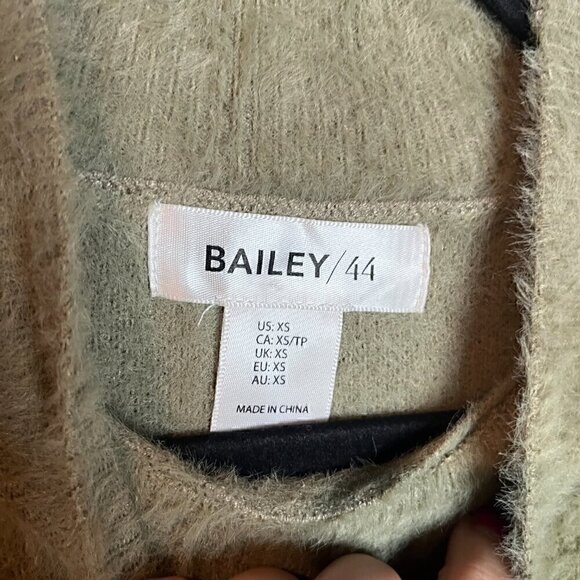Bailey/44 olive green striped fuzzy eyelash sweater - Picture 3 of 5